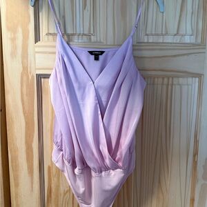 Express Lavender Draped Bodysuit